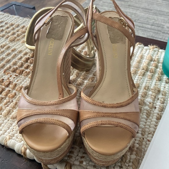 Enzo Angiini straw high heels espadrilles women’s size 7.5M - Picture 2 of 7